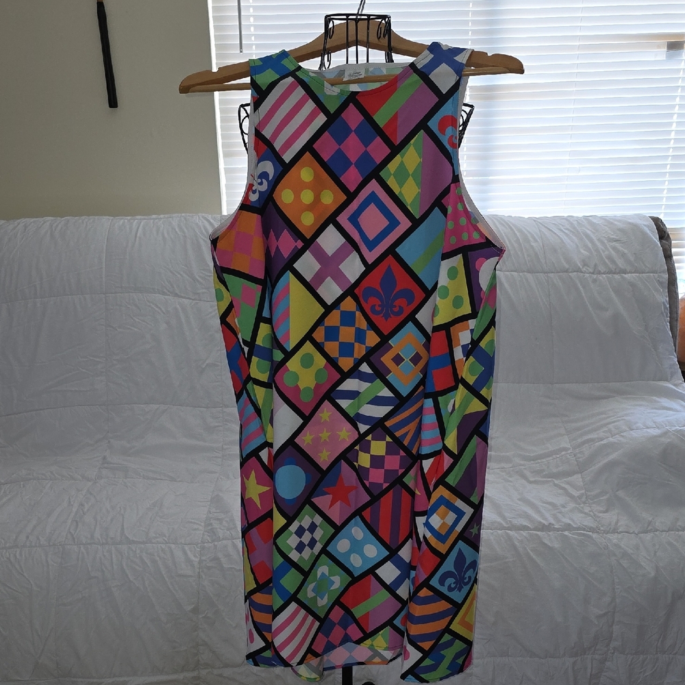 Colorful Geometric Pattern Dress Womens Large (Jan #3)